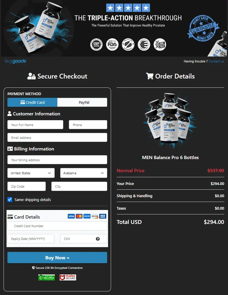 men-balance-pro-order-page